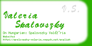 valeria spalovszky business card